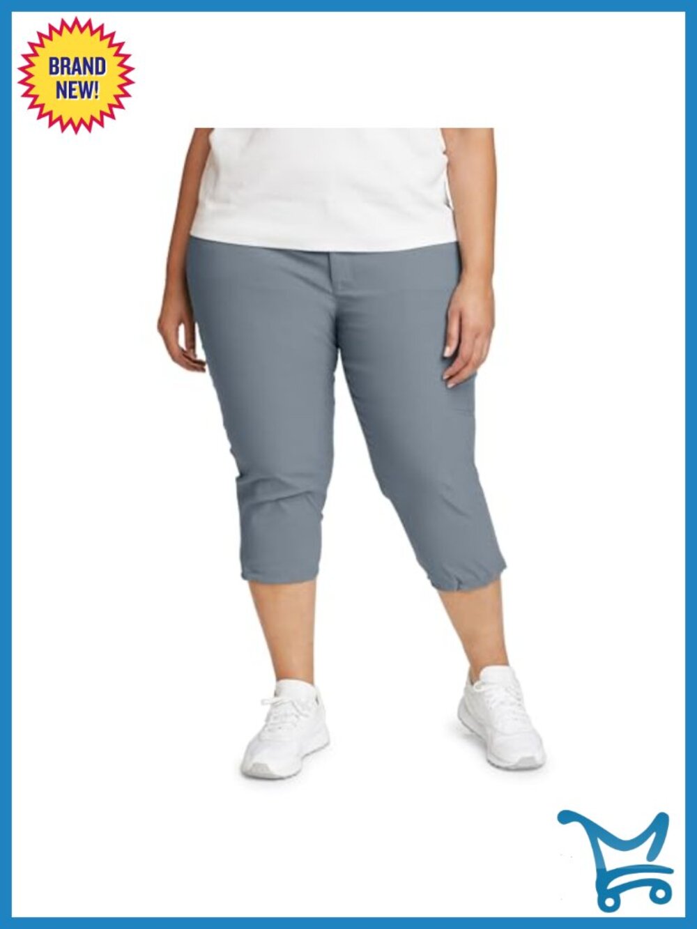 Eddie Bauer Rainier Capri Nylon Spandex Hiking Pants Packable UPF 50+